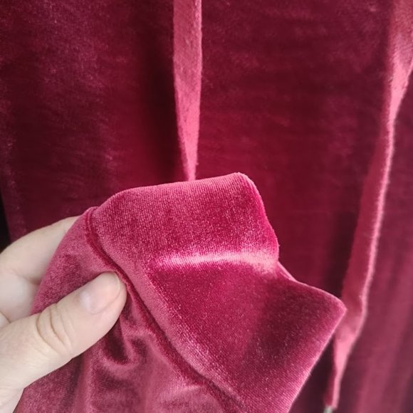 M🌹Velvet Hoodies Velour Hooded Sweatshirt Hip Hop Kangaroo Pocket - Picture 7 of 11